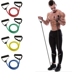 Workout Resistance Bands With Handles Training Equipment At Home